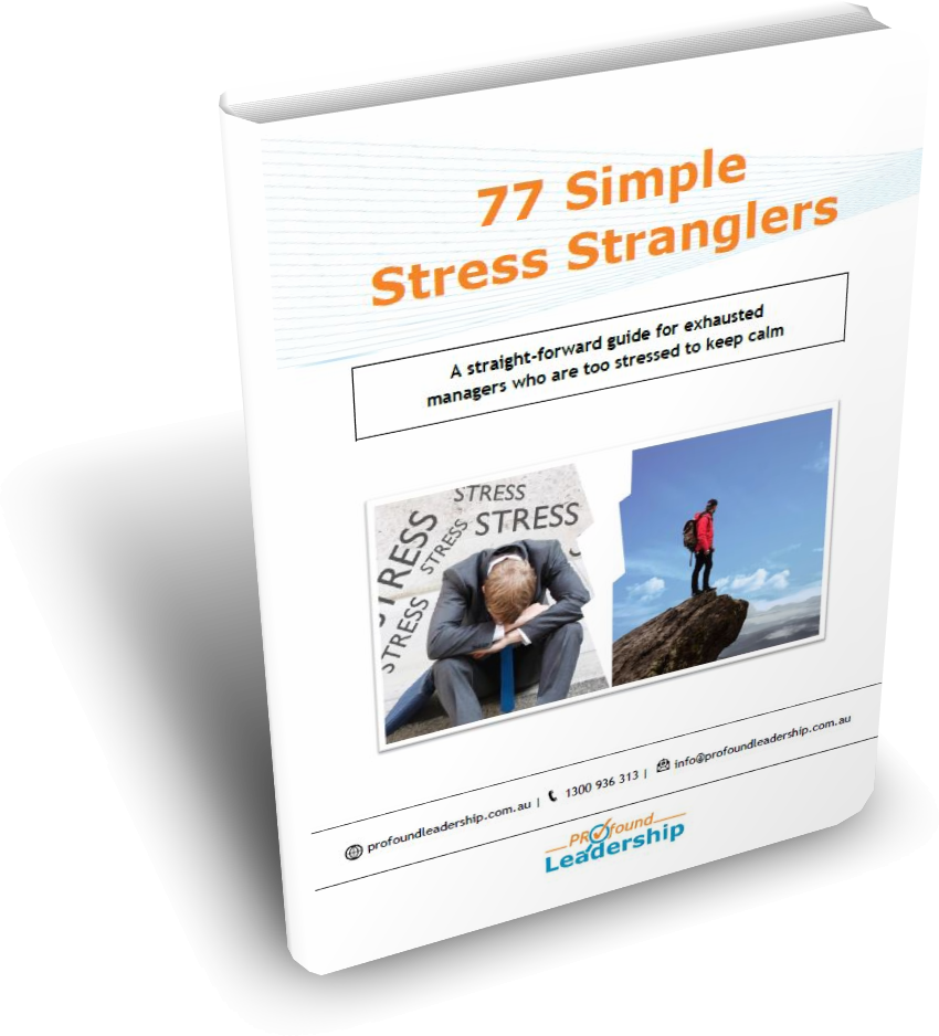 Simple Stress Stranglers - Free Download - Professional development - Leadership Skills - Keep calm