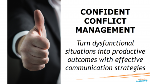 Confident Conflict Management - In-house Workshop - Leadership Skills - Melbourne - Professional Development