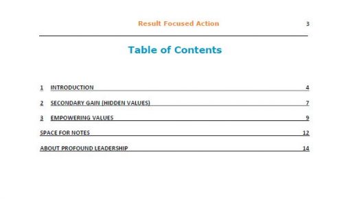 Result Focused Action TOC - Professional Development - Leadership Skills - book - resource - pdf download