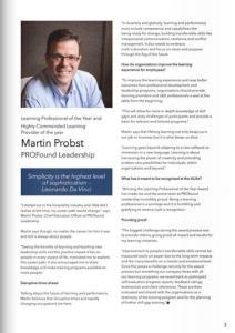 2020 inspired magazine - ALIA Awards Article - Martin Probst Learning Professional of the Year - Australian Learning Impact Awards