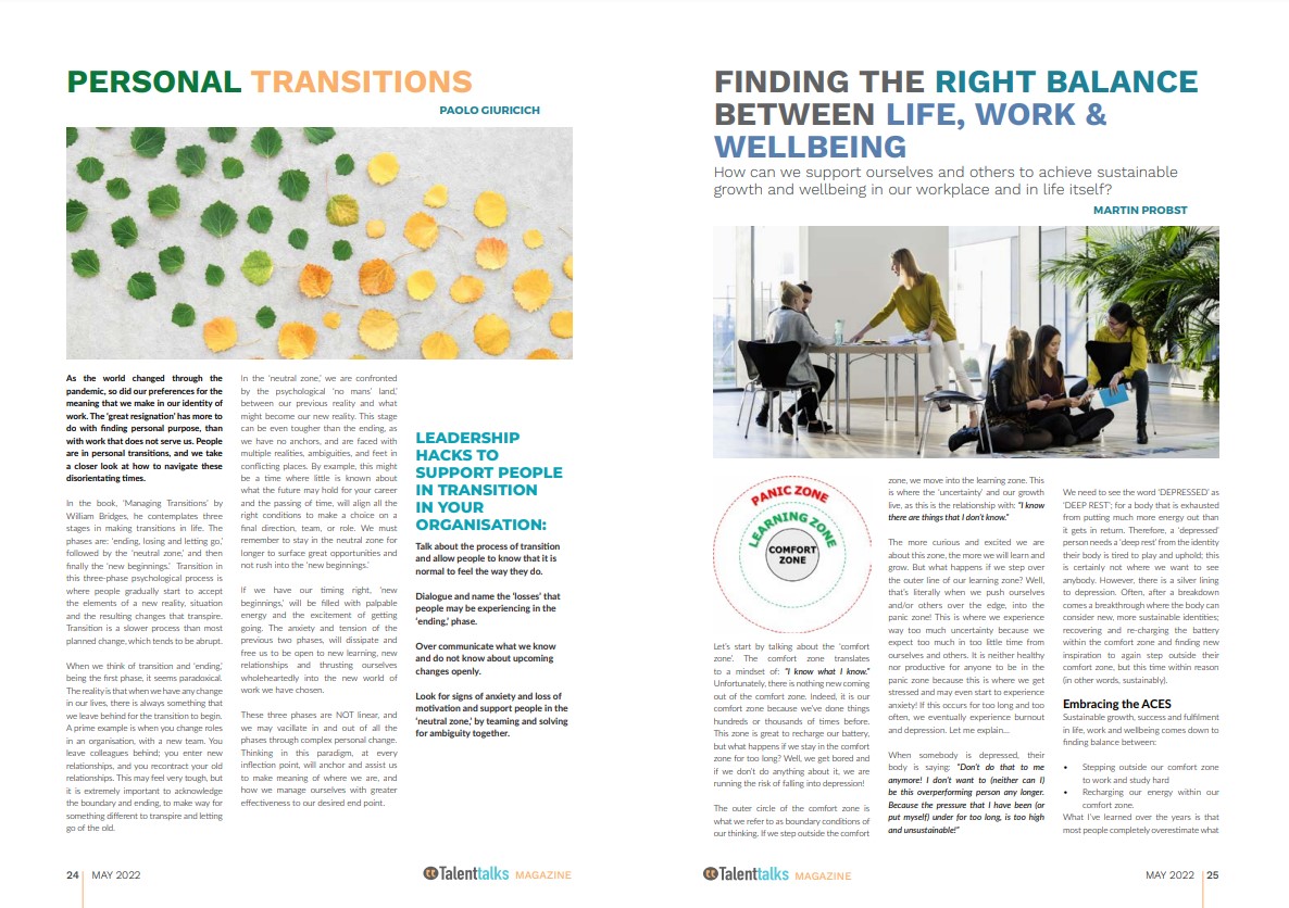 Martin Probst - Find the right balance blog pg 1 - Employee Wellbeing - Talenttalks Magazine - Professional Development