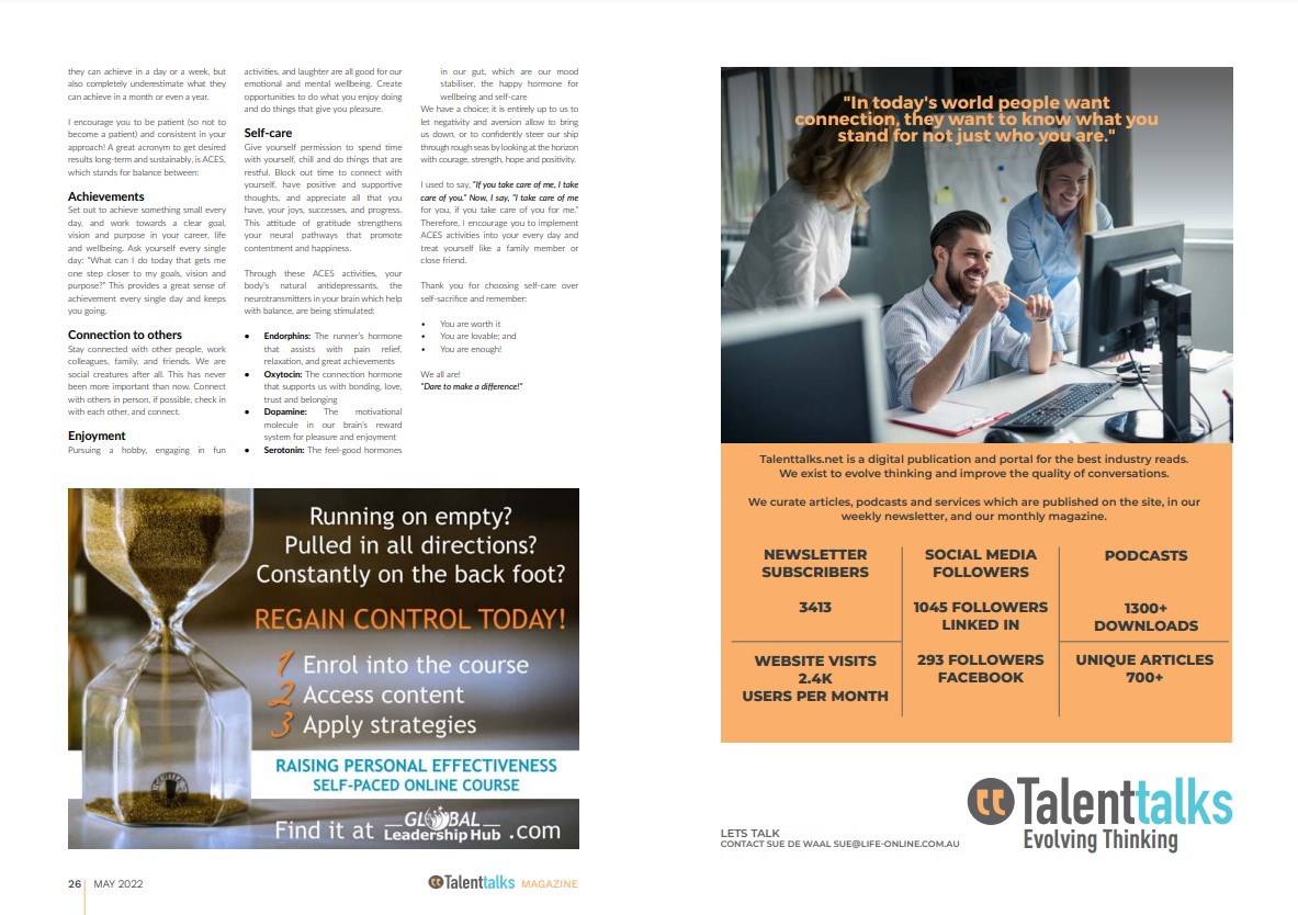 Martin Probst - Find the right balance blog pg 2 - Employee Wellbeing - Talenttalks Magazine - Professional Development