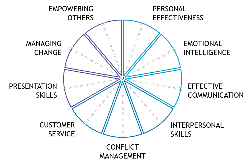 Wheel of Leadership with areas to complete - Balance - Leadership tip - Article - Professional Development