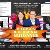 Image card - Coach to Facilitator - Immersive program - Guidance - White Label workshop materials - Done for you template - Faciliate leadership workshops